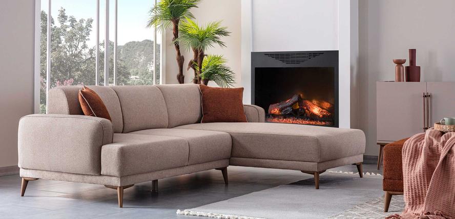 Pastel Uzanmalı Köşe Takımı